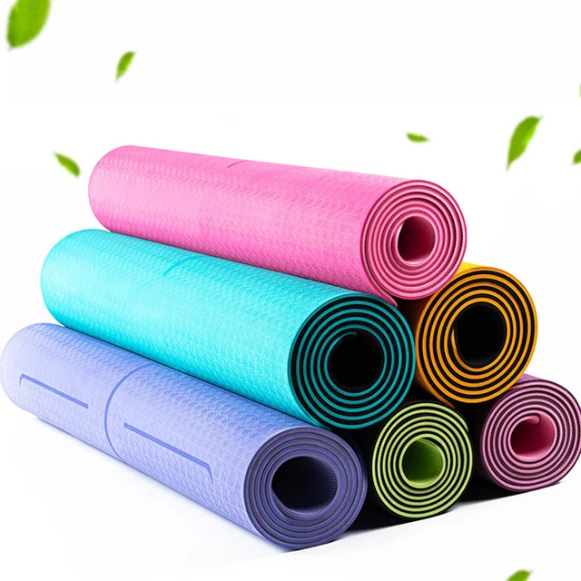 Yoga Mat 6mm For Beginner Non-slip Mat Yoga Sports Exercise Pad With Position Line For Home Fitness Gymnastics Pilates Mats 6