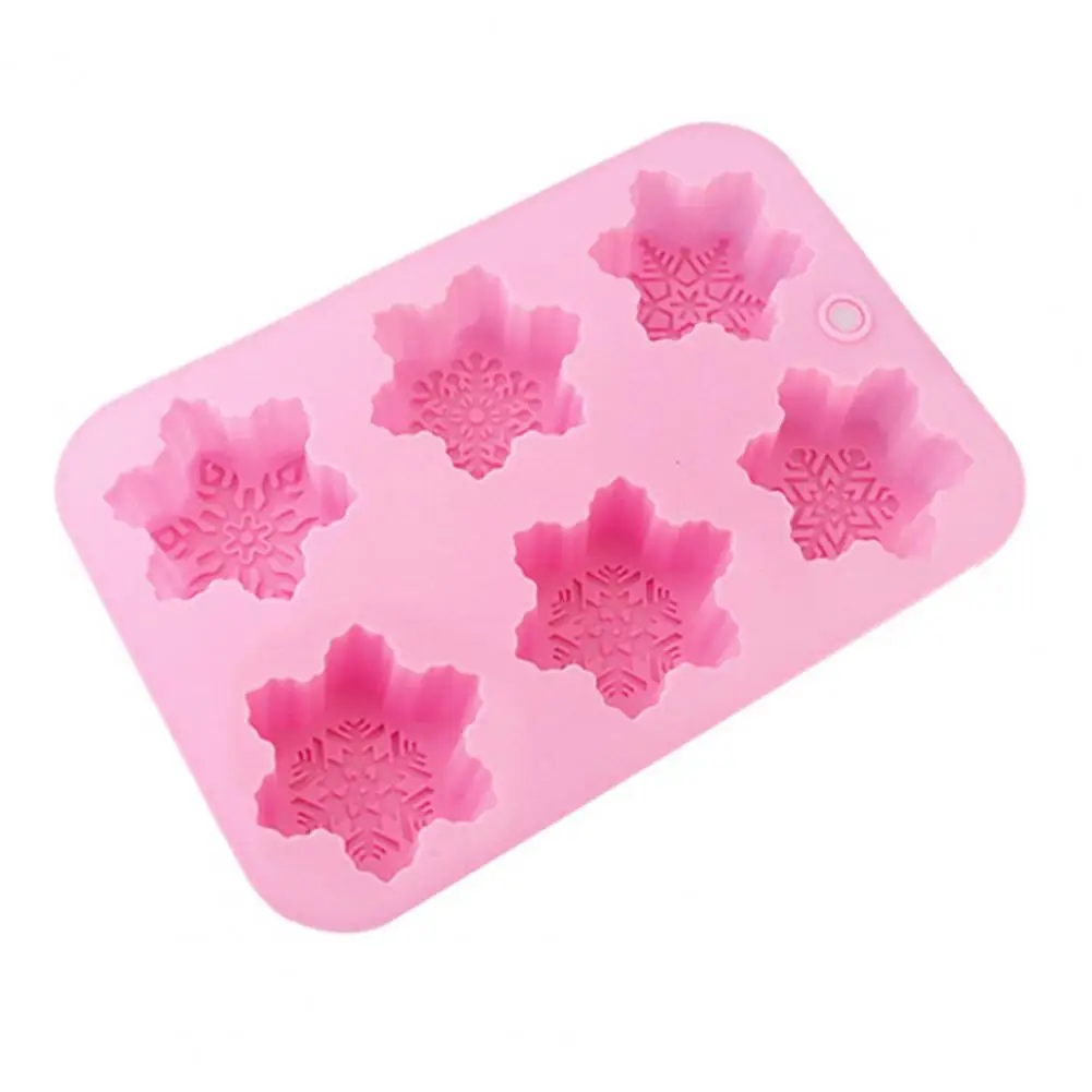 Candle Mold Delicate Durable DIY Mold Multi-use Easy Demould Snowflake Silicone Soap Candle for Oven