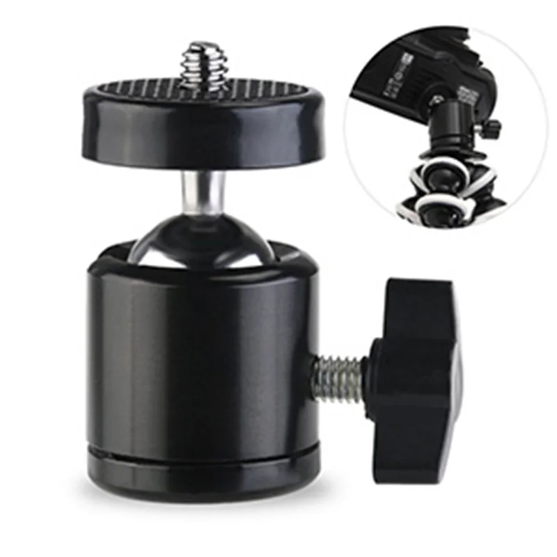 

Base Adapter 360° Universal Ball Head Semi-Metal Small Bracket With A Standard 14 Thread Hole For Projectors Flashlights Tripods