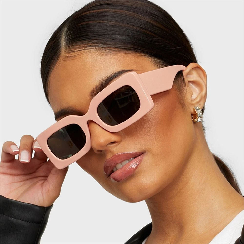 Women's Fashion Hip Sun Glasses British Design Rectangle Sunglasses Black Shades Square Ladies Eyewear Sunglasses - AliExpress