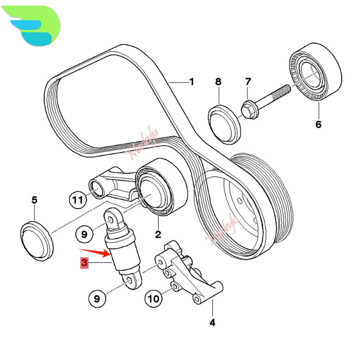 High-Quality New 1Pcs A/C Drive Belt Tensioner For BMW M3