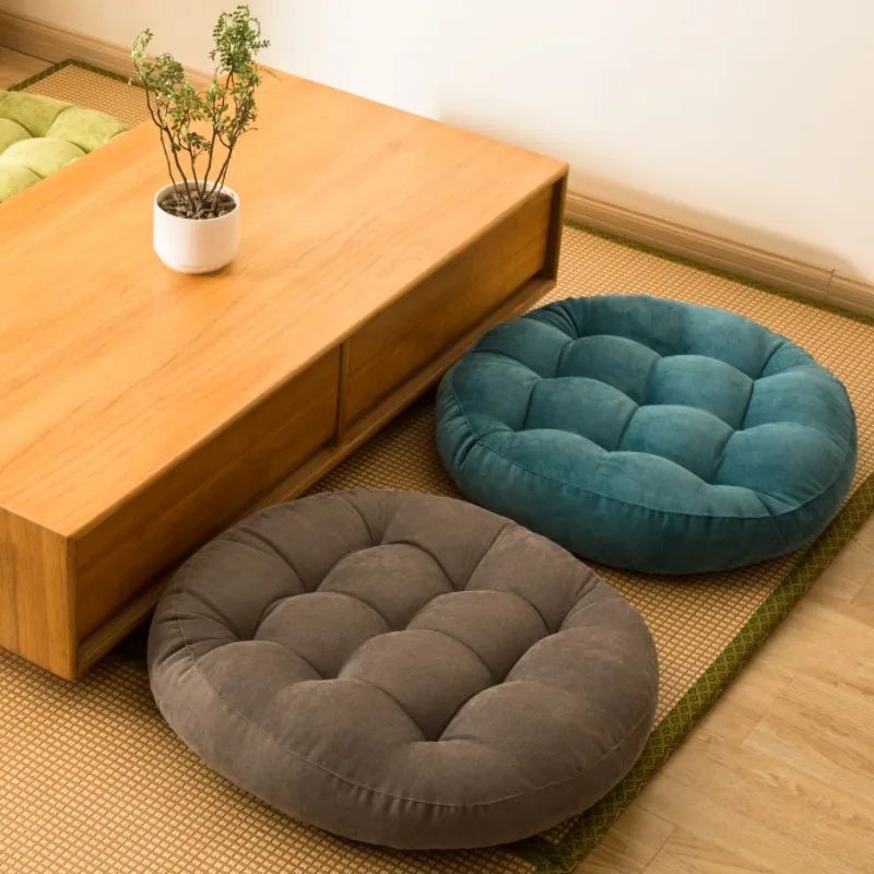 Large Round Floor Seat Cushion Thicken Pillow Tufted Futon Chair Seat Tatami Mat Pad Ottoman Poufs Meditation Seating Pillow 방석