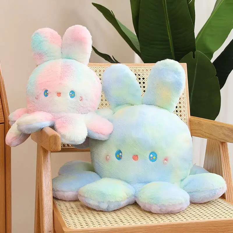 Double-faced Color Flipped Octopus Rabbit Doll