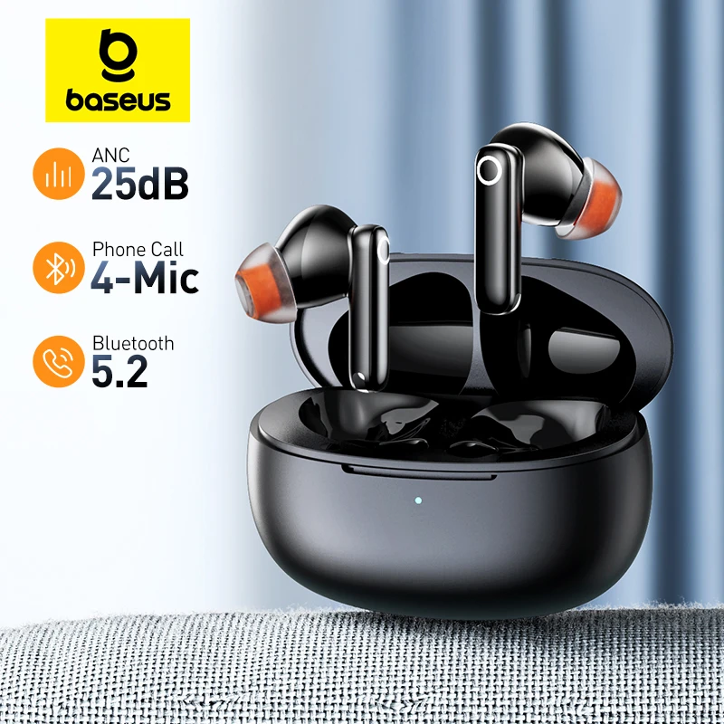 

Baseus Bowie M1 ANC Wireless Earphone Bluetooth 5.2 25dB Active Noise Cancellation 4-mics ENC Wireless Headphone HiFi TWS Earbud