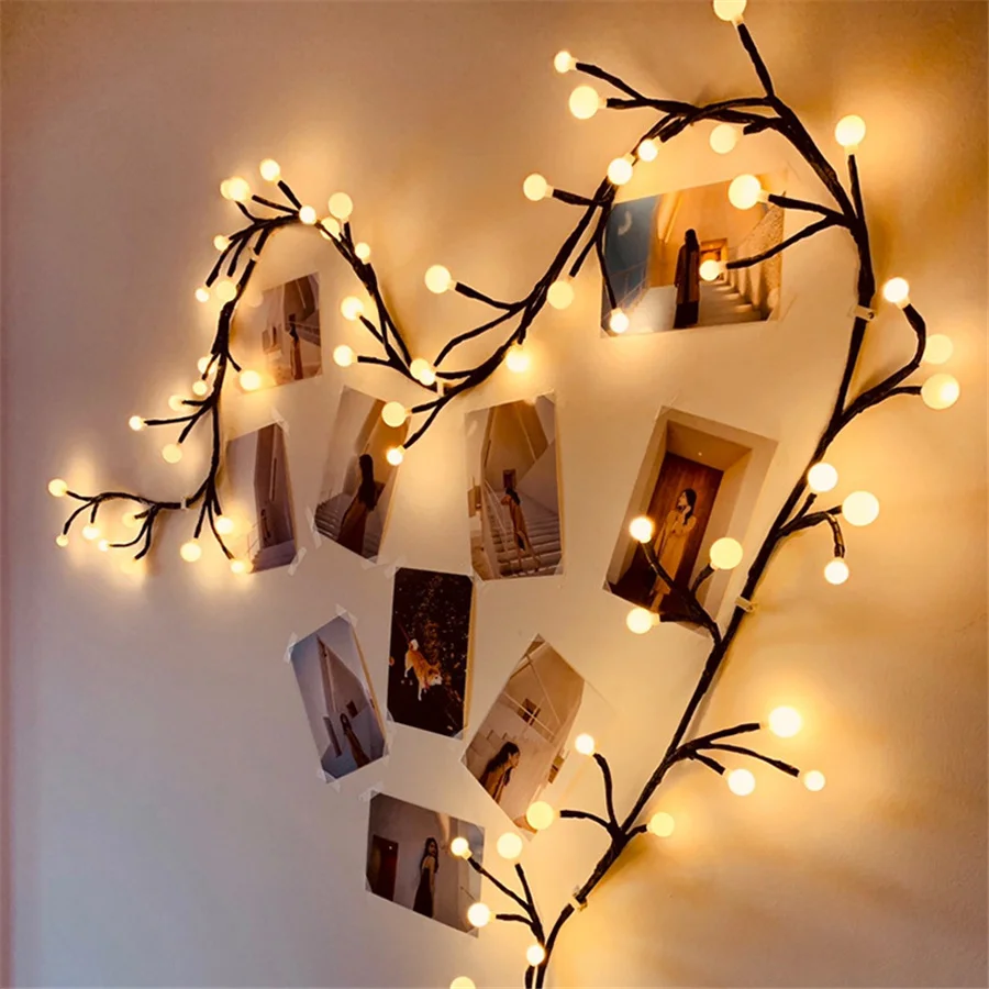 

Outdoor 2.5M 72LEDs Christmas Garland Fairy Lights Waterproof 8 Modes Globe Ball String Lights for Party Wedding New Year Decor