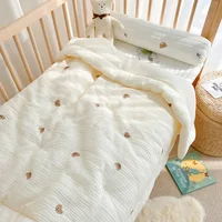 Baby Quilt Cartoon Bear Bunny Newborn Nap Quilts Soft Cotton Infant Blanket Spring Fall Winter Swaddle Wrapped Bedding 100*120CM 1