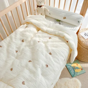 Cartoon Bear Bunny Baby Quilt, 100x120cm 1