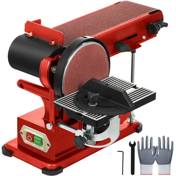 Belt Disc Sander 4x36inch and 6inch Disc, Benchtop Disc Belt Sander 375W Powerful Bench Sander For Woodworking 1
