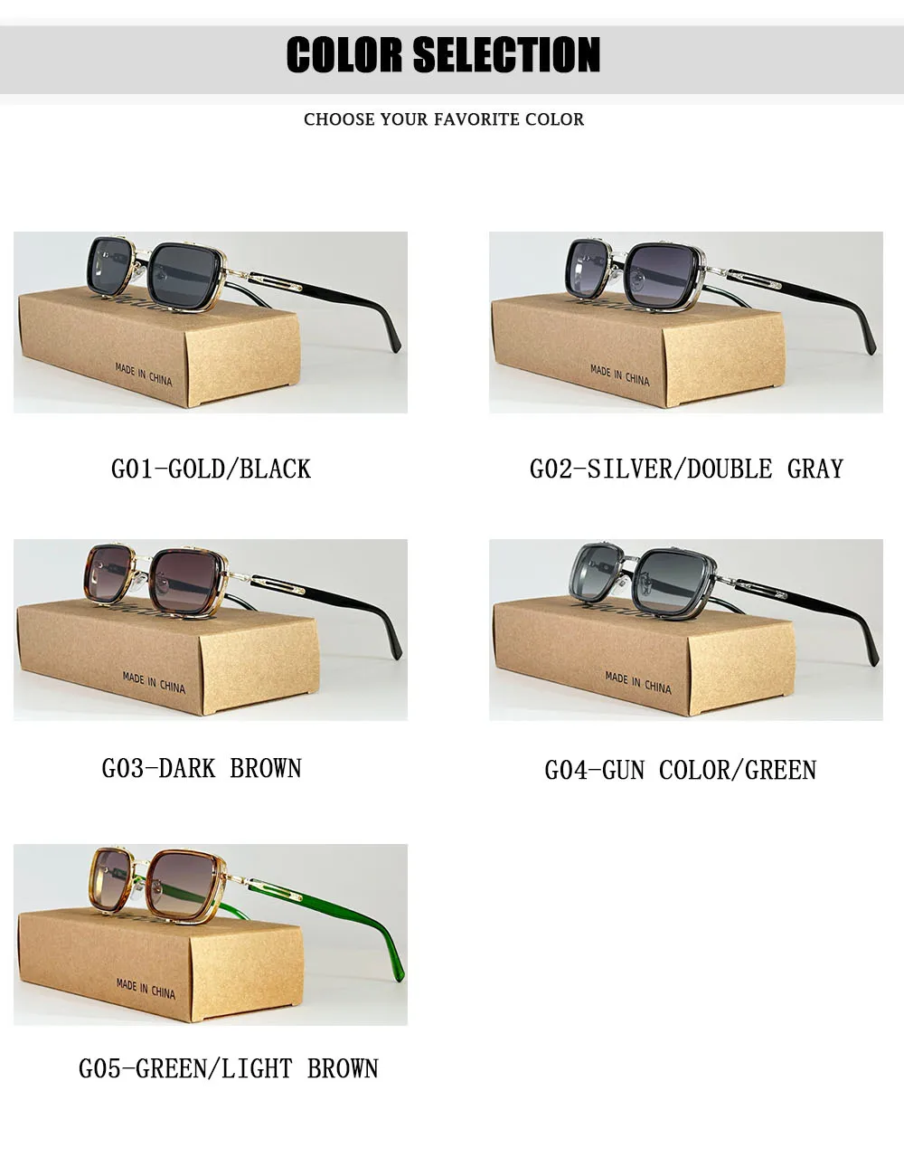 Vintage Steampunk Sonnenbrille Männer Luxus Retro Quadrat Sonnenbrille Frauen Mode Gläser Gafas De Sol Hombre Lunette Soleil Femme – Detail 13