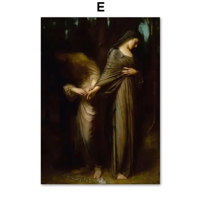 thumbnail image 1 of Pintura en lienzo de Joseph Tomanek, impresiones de danza del fuego, ninfas, brujas, magia, decoración del hogar, póster artístico para sala de estar y dormitorio, 1 of 5