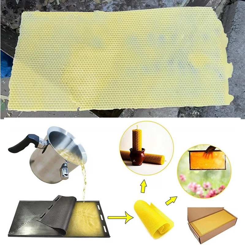 Beekeeper Silicone Beeswax Mold Foundation Bee Hive Basis Press Sheet Mould Beeswax Press Sheet Mould Beekeeping Tools 2 Pcs/set