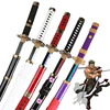 New For 2023 Anime  Roronoa Zoro Katana Sword Wooden 80cm/31.5＂Enma Purple Unisex Halloween Party Gifts 6