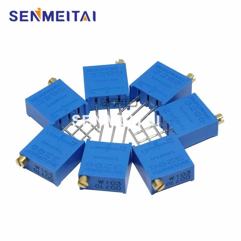 10PCS 3296W Precision Adjustable Resistance Multi-turn Trimming 1K 2K 5K 10K 100K 103 100R Potentiometer