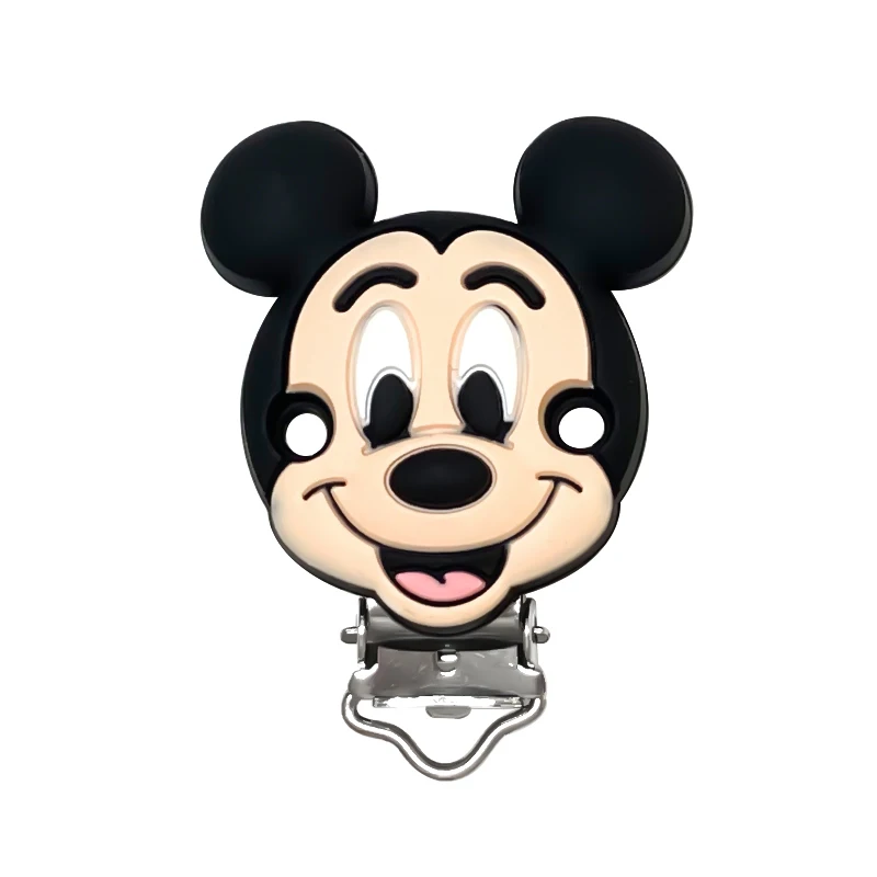 10pcs Silicone Mickey Mouse Donald Duck BPA Free Teething Infant Chewable Dummy Necklace Pacifier Toy Accessories teething toys pacifier accessories baby silicone accessories