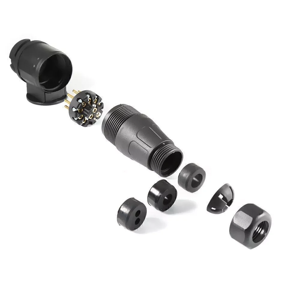 12V 13 Pin Trailer Plug Durable 13 Pole Electrical Caravan Wiring Connector Towing Bar Socket Adapter Car Truck RV trailer plug adapter trailer socket trailer plug socket trailer plug