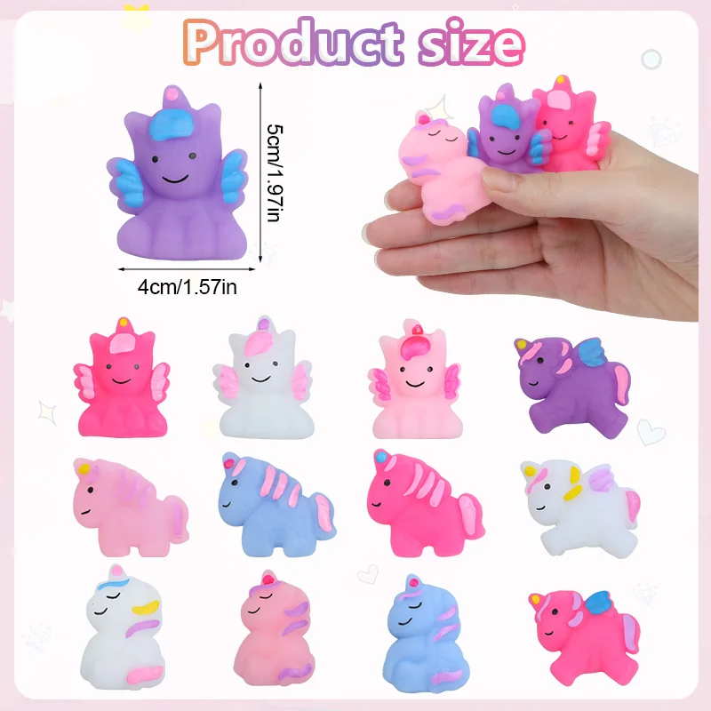 10/20Pcs Soft Unicorn Squishy Toys For Kids Birthday Party Favors Pinata Filler Cute Stress Relief Fidget Toy Christmas Gifts