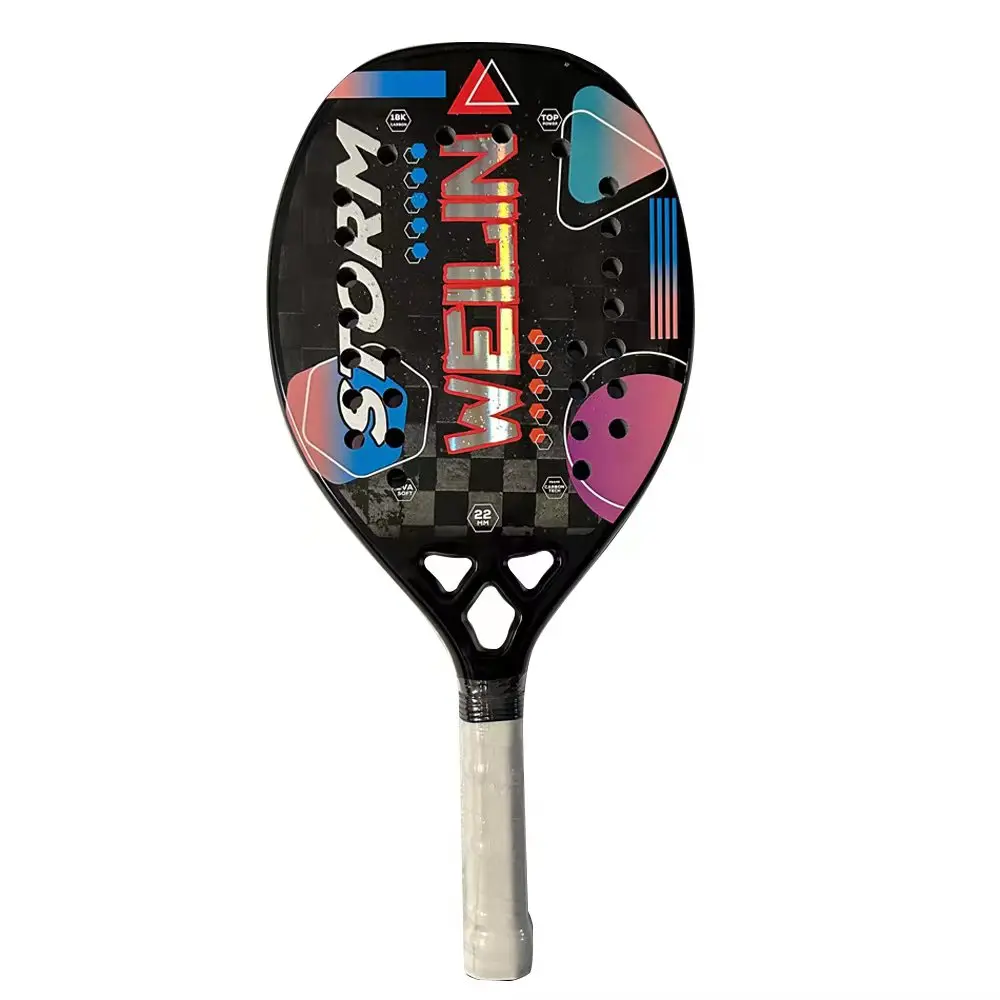 2023 new original camewin18k super soft eva carbon fiber beach tennis racket with bag