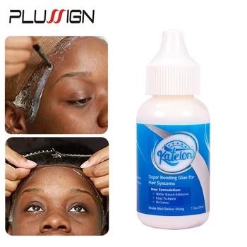 Katelon 전면 레이스 가발 접착제, 방수 접착 접착제, 레이스 가발, 토피, 헤어 익스텐션, 헤어 교체 접착제, 38ml, 1 병