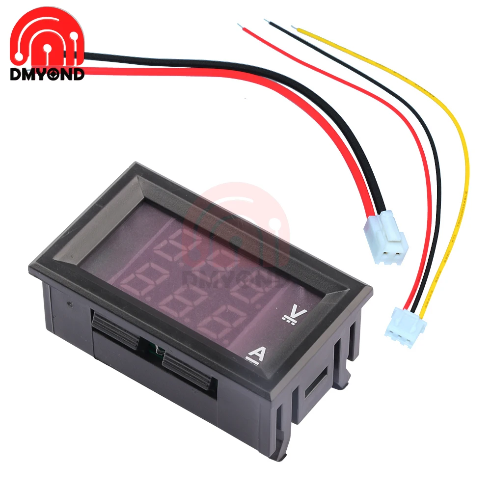 

0.28" DC 0-100V 10A Digital Voltmeter Ammeter Dual Display Voltage Detector Current Meter Panel Amp Volt Gauge Red Blue LED