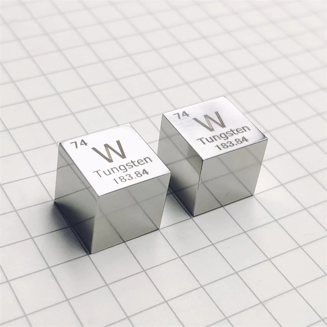 Pure Tungsten Cube - 5 mm tot 20 mm metalen blokblokjes