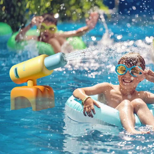 5 Lyukak Felfújható Sprinkler Permetező Kád Gyerekek Úszó Matrac Hordozható Kültéri Háztáji Medencék Kisgyermekek Úszás - Image 4