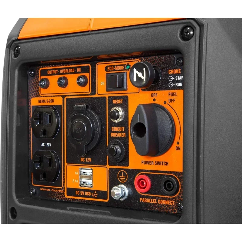 WEN 56235i Super Quiet 2350-Watt Portable Inverter Generator with Fuel Shut Off, CARB Compliant, Ultra Lightweight, Black