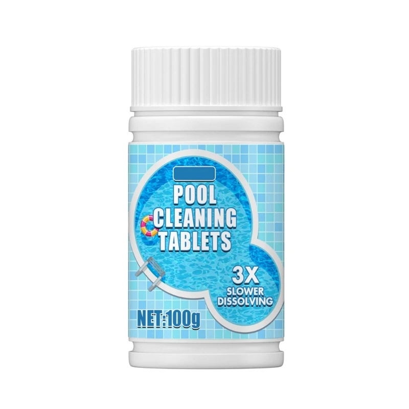 

100g Chlorine Tablets for Swimming Pool and Spas Long-Lasting Chlorine Tabs Effervescent Tablet Efficient Removal