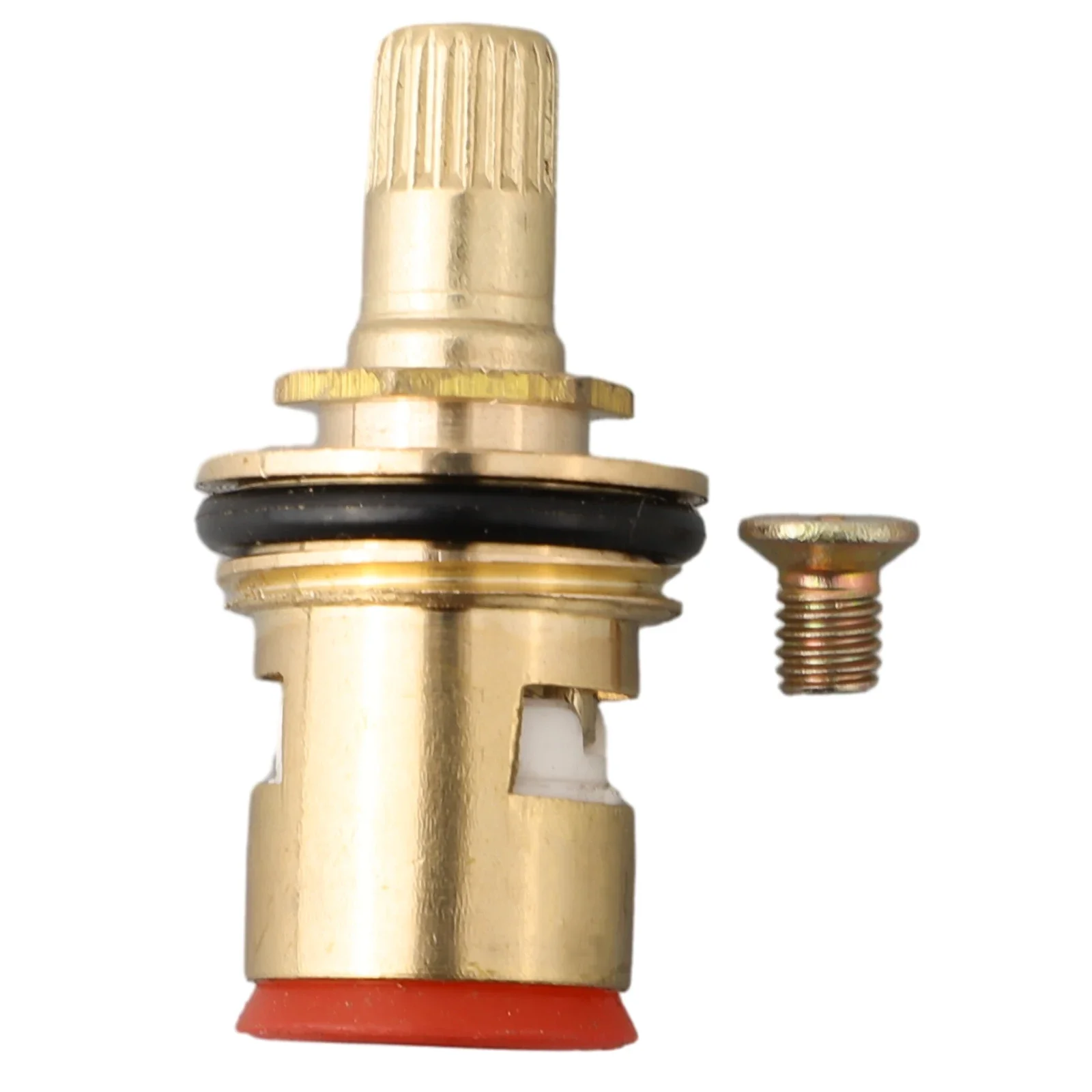 

1/2\" Copper Ceramic Disc Valve Faucet Cartridge With Rubber O Ring 20 T 304 Stainless Steel Bathroom Copper Core Iron Rod