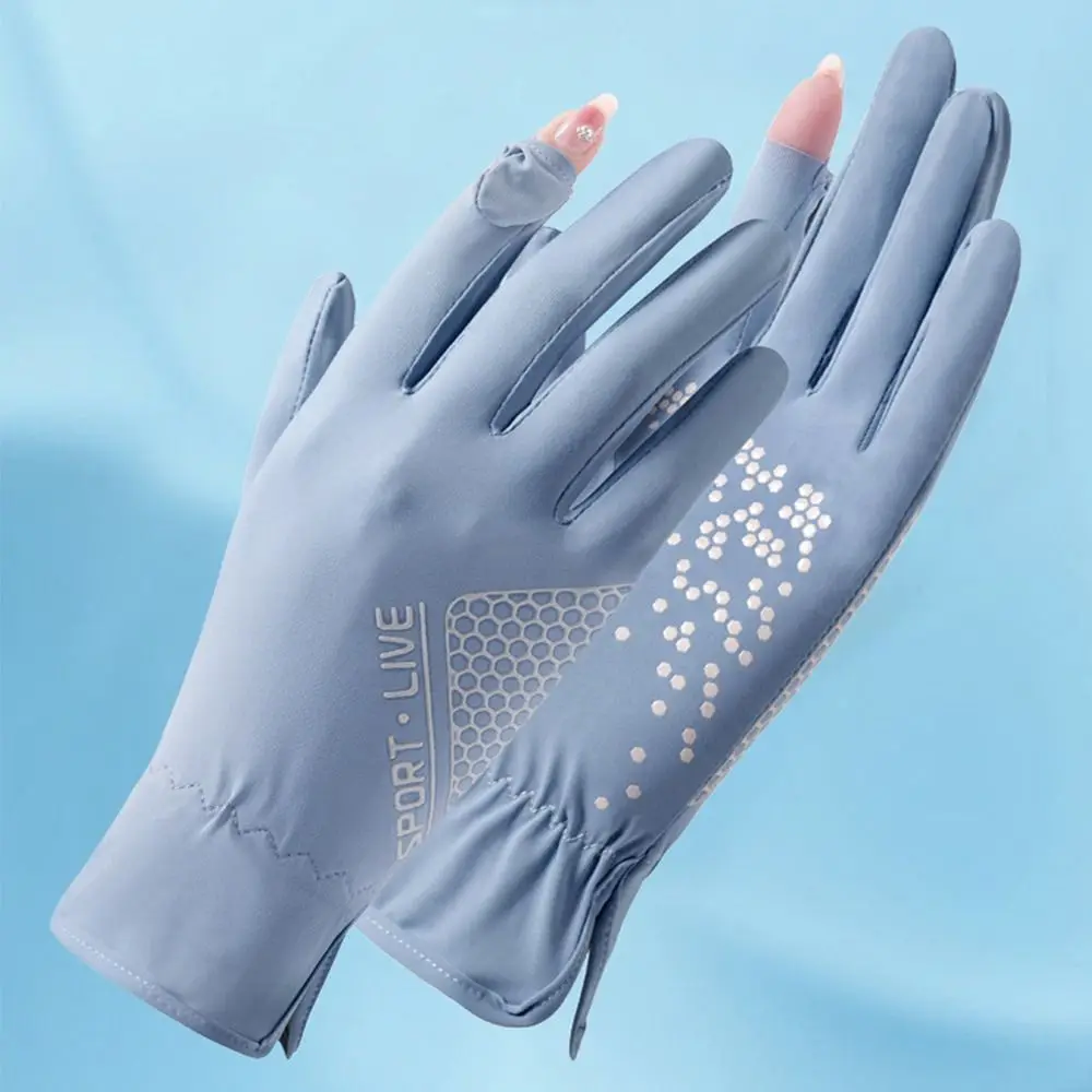 

Модные перчатки для сенсорного экрана для вождения с защитой от УФ-лучей, шелковые перчатки, тонкие перчатки, варежки