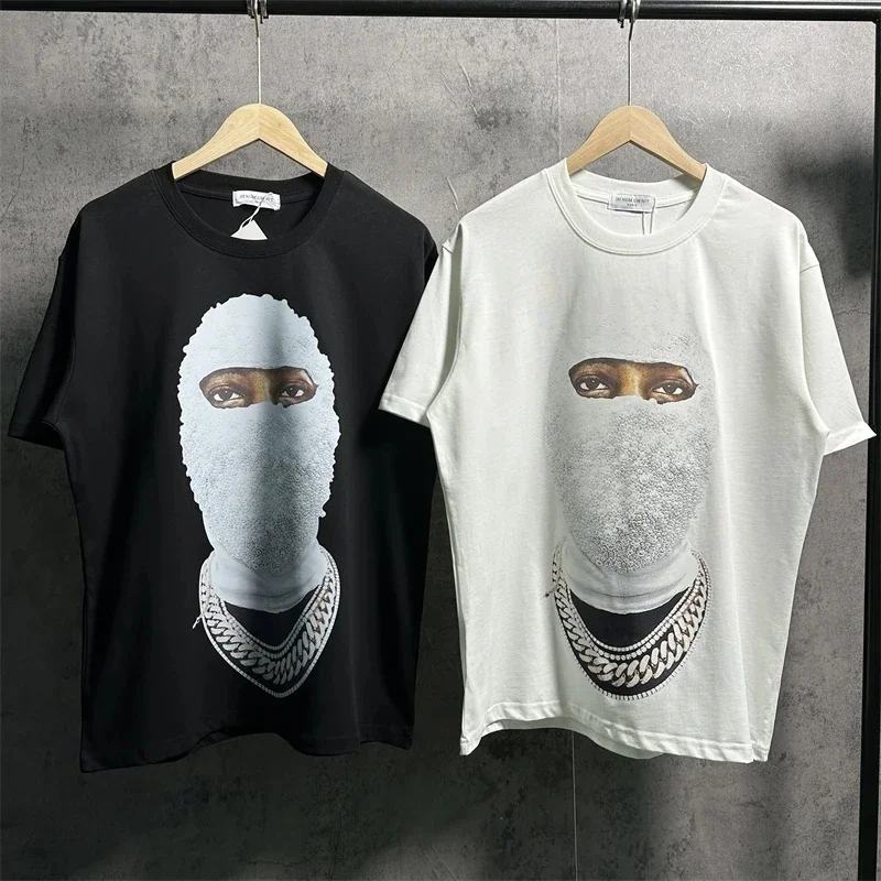 

2024 Black Ih Nom Uh Nit White Fashion T Shirt Women Diamond Masked Men Streetwear T-Shirt Clothes Tees