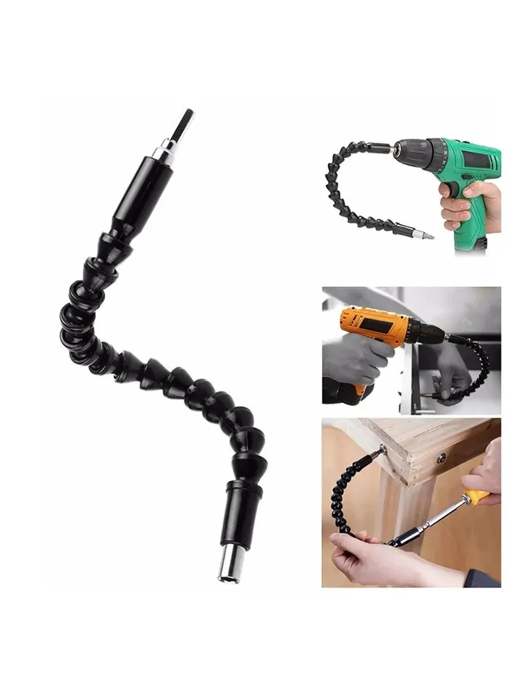105 Degree Turning Screwdriver Joint Electric Drill Attachment 300mm Universal Flexible Shaft Connecting Rod Sleeve Tool Set