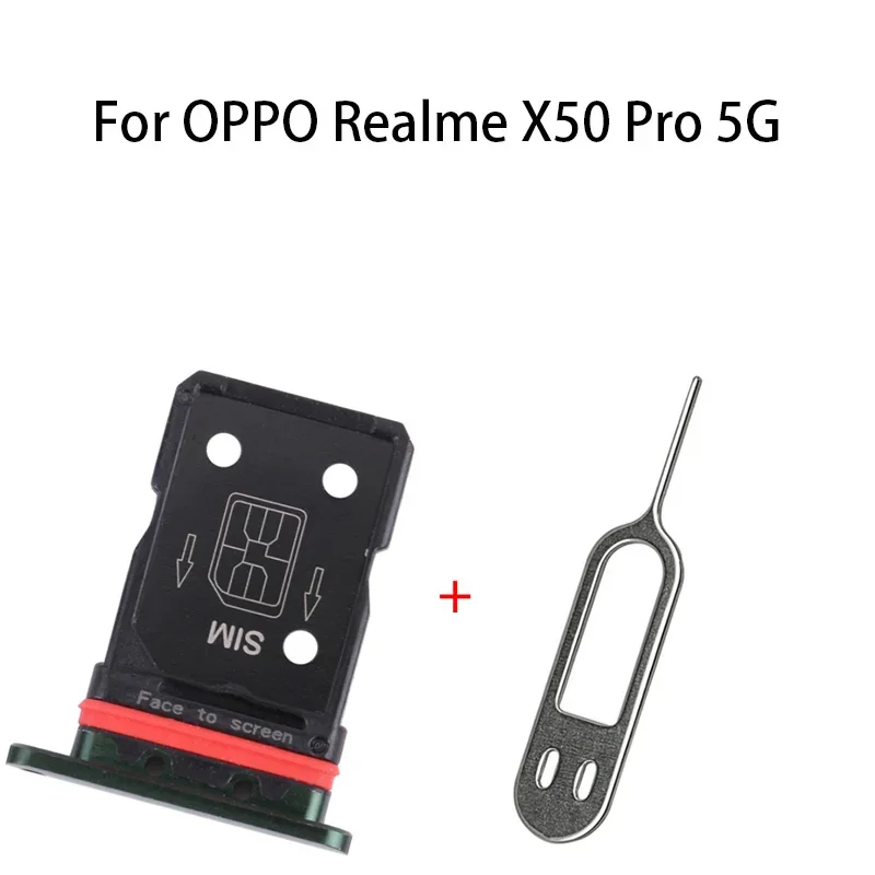 SIM 카드 트레이 및 SD 카드 트레이 소켓 리더 거치대 슬롯, OPPO Realme X50 Pro 5G RMX2075, RMX2071, RMX2076