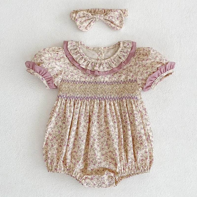 Lace Flower Baby Girl Dress and Romper 3