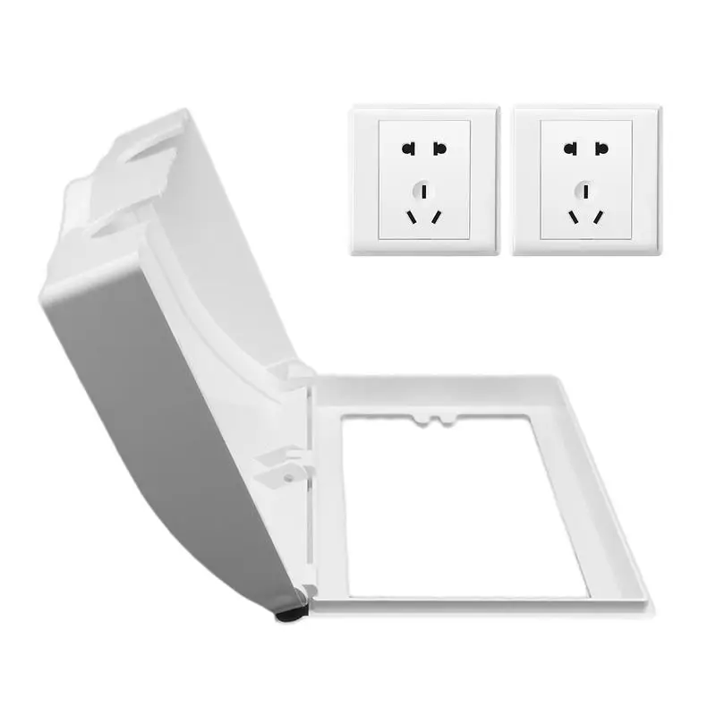 

Electrical Outlet Cover Dustproof Waterproof Outlet Cover Splash-Proof Plug Cover Box For Safety White Outlet Box Cover For