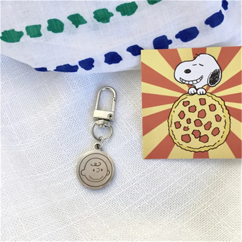 Wenyue Portachiavi Snoopy 3D in Metallo - 4 Stili Anime Carini per Ragazze - Ciondolo Regalo per Borsa
