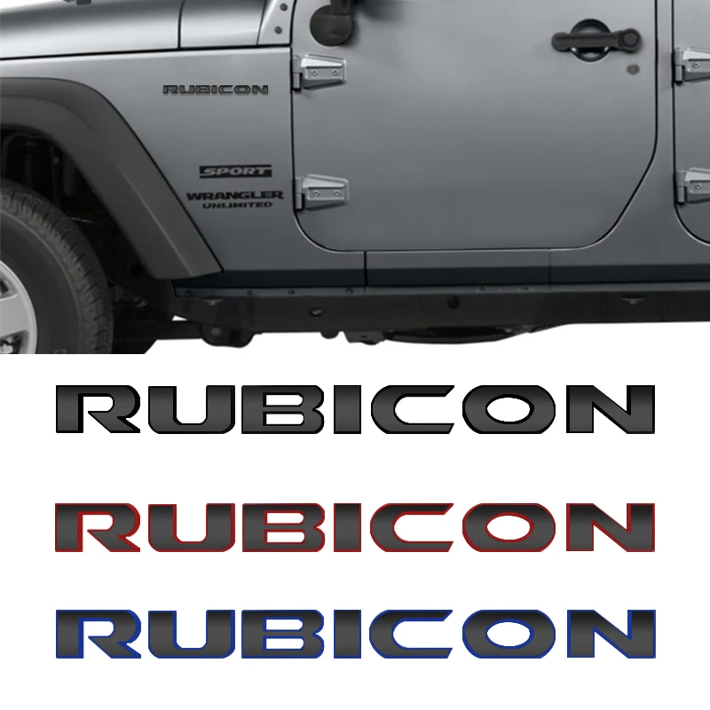 Car Accessories Metal Letter Rubicon Emblem Rear Trunk Body Front Hood  Badge Sticker For Jeep Wrangler Unlimited Jk Jl Cj 4x4 - Car Stickers -  AliExpress