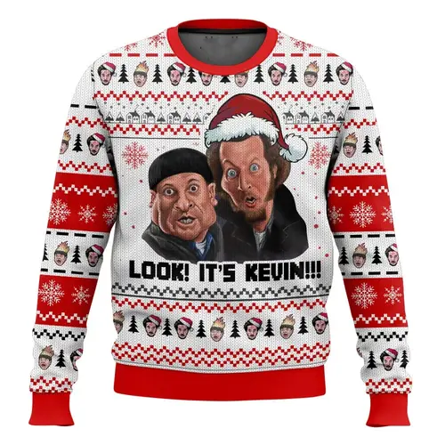 Merry Christmas alone at home Ugly Christmas sweater cartoon animation Men's pullover 2026 fashionable couple shirts Sweatshirt - Image 7