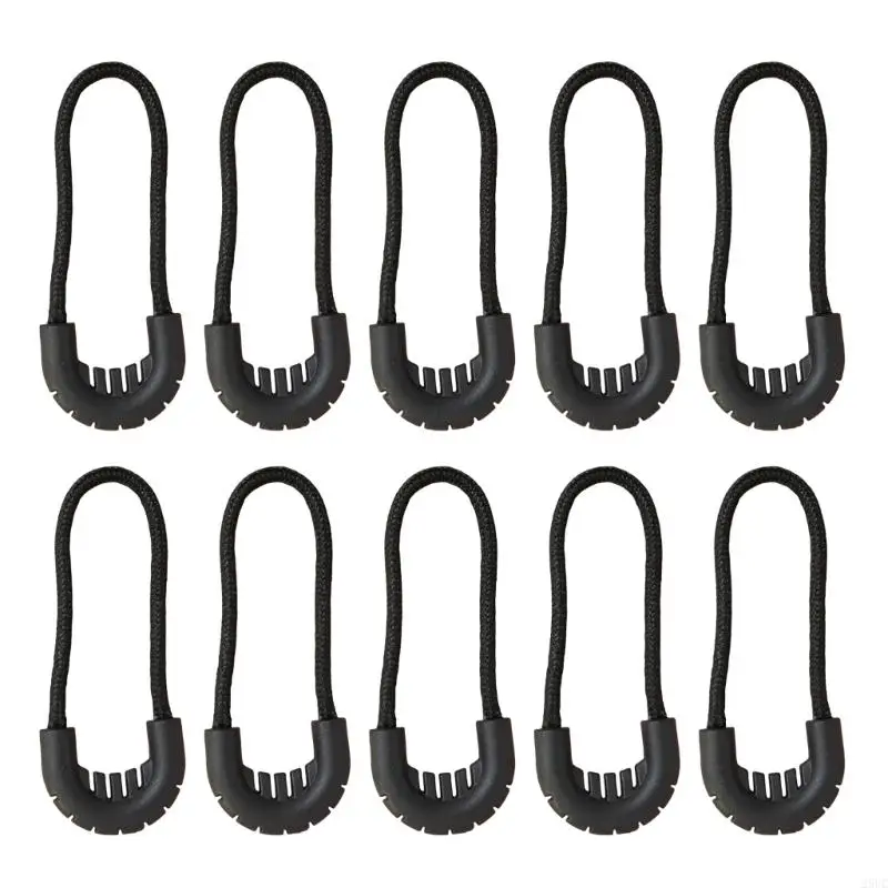 10Pcs Bag Flexible Zippers Puller Outdoor Backpack Zippers Head Bag Accessories