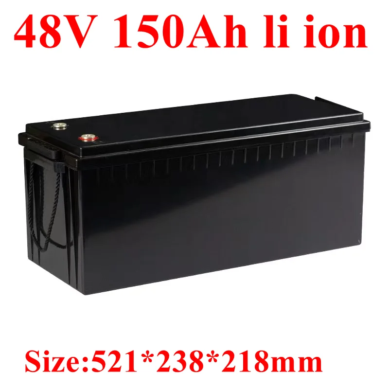 

Batterie Lithium-ion 48v, 150ah, 100ah, 5kwh, 7kwh, pour voiture de Golf, camping-car, onduleur, système solaire, chargeur 15a