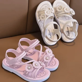2025 latest green environmental protection material online girl's sandals flower flowers leisure sweet style light weight breath 1