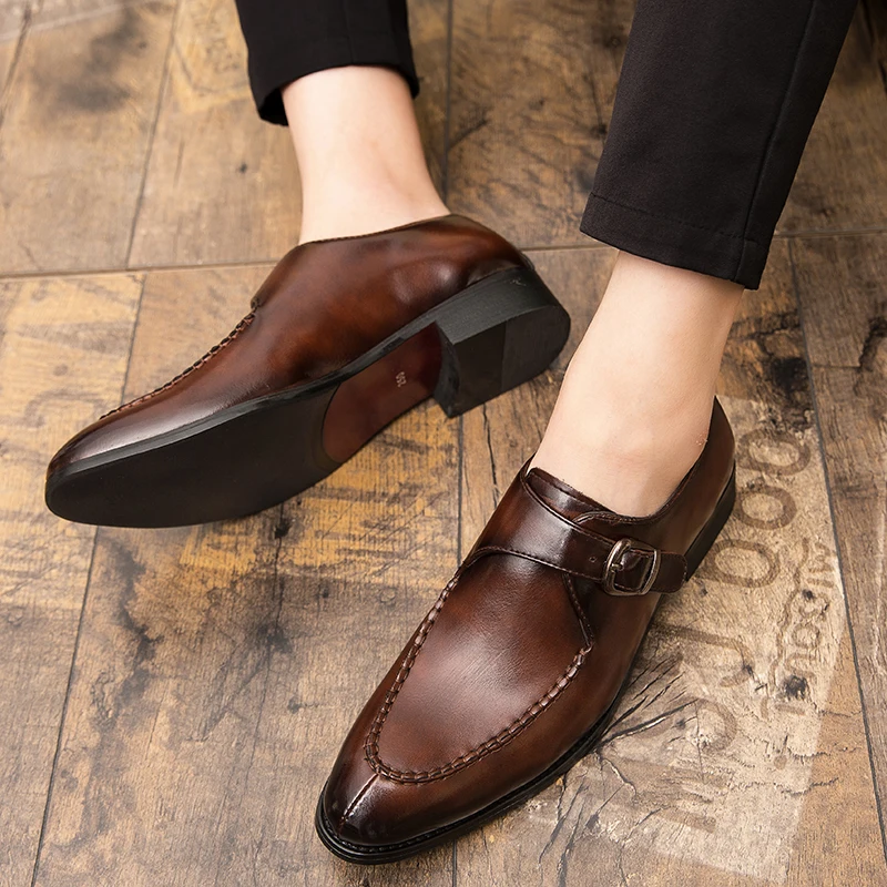 Italian Dress Shoes Men Wedding Party Shoes High Quality Casual Loafer Male Designer Flat Plus Size 48 Zapatos Hombre