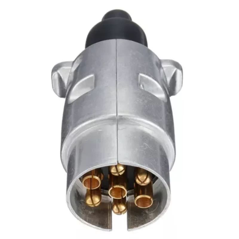 12V 7 Pin Trailer Plug Socket Set Rubber Seal Car Trailer Coupling Connector EU Plug Trailers Accessories