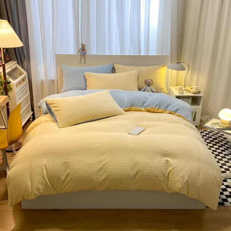 1pc Thicken Winter Duvet Cover Warm Milk Velvet Comforter Cover Double Side Velvet Bed 3D Carve Flower Comforter Set Bedding Set S0020e7ea9cf14654986f3fca085de635V