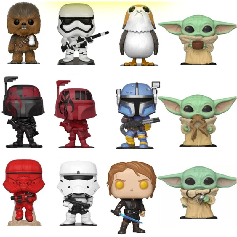 thumbnail image 1 of Figuras de acción de Funko POP Star Wars, modelos de juguetes, figuras de Yoda, Boba Stomtrooper, el mandaloriano, 1 of 5