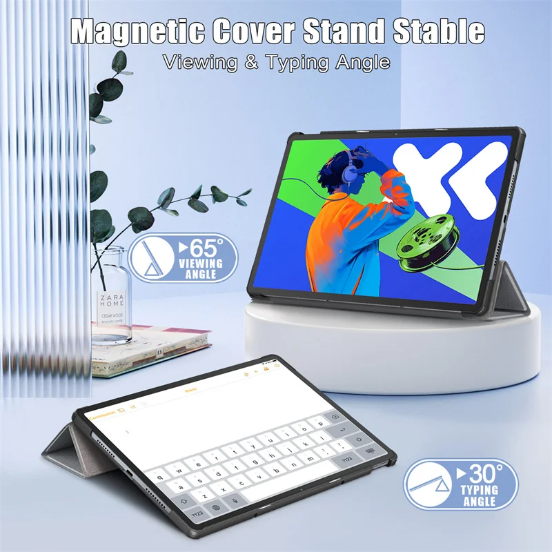 Premium Trifold Magnetic Leather Stand Smart Case - Enhanced Protection