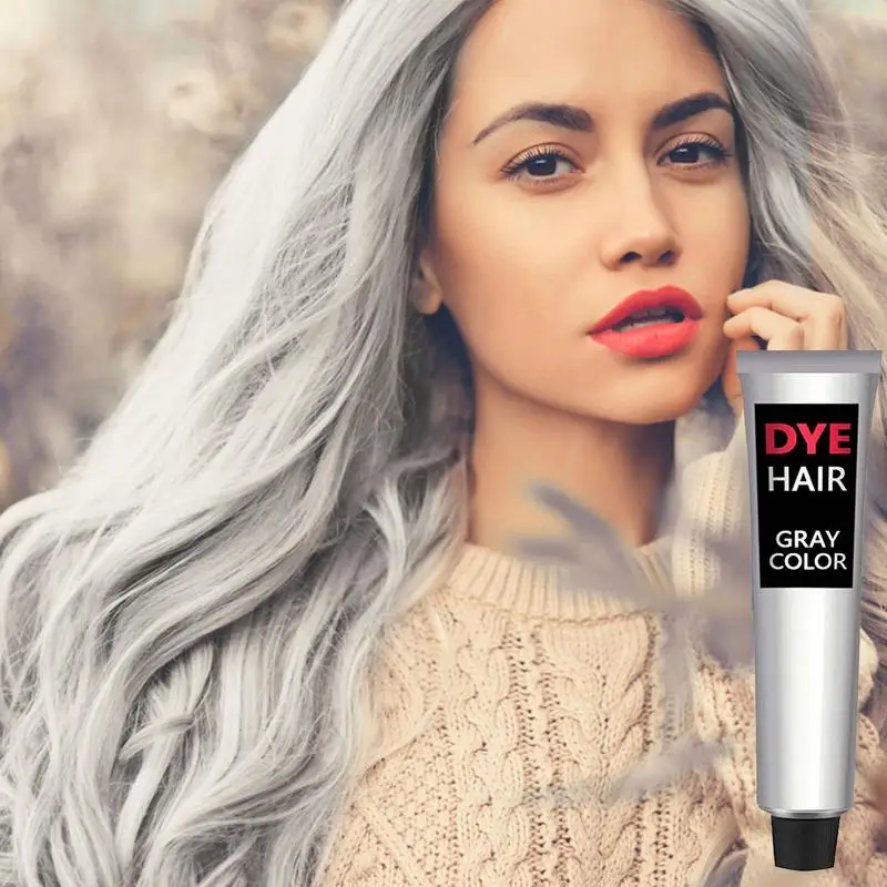 

Gray Hair Dye Smoky Gray Punk Style Unisex Fashion Hair Product For All Hair Types Long Hair Curly Hair Short Hair Gray Hair Dye