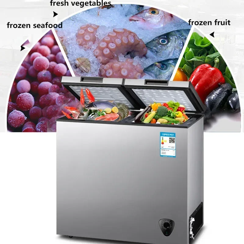 Home Refrigerator dual-temperature freezer small freezer double-door household commercial large-capacity dual-use