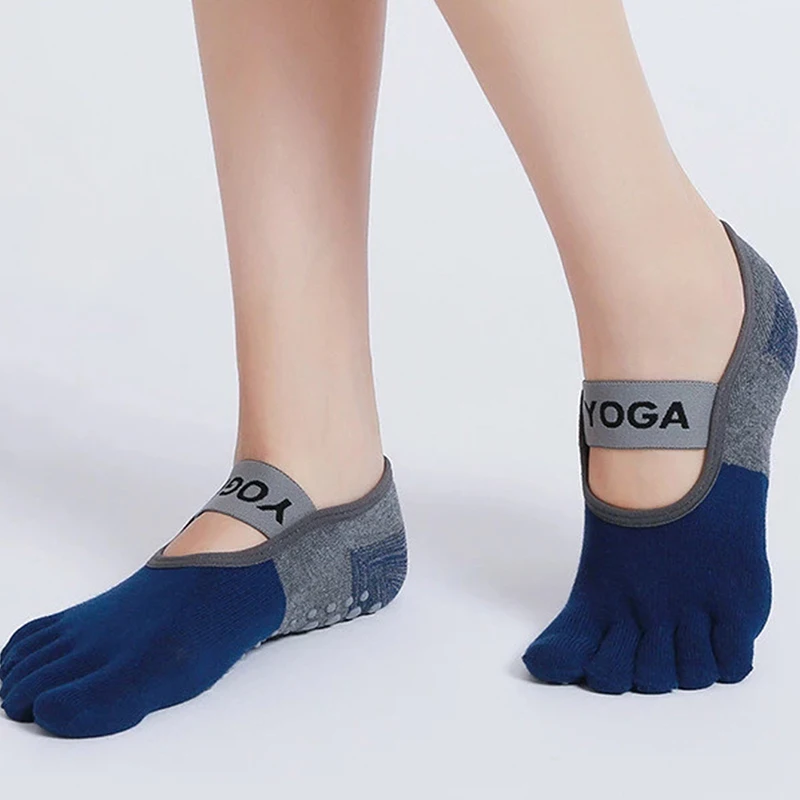 

Dancing Socks Performance Stage Fingers Socks Sweat Absorbing Cotton Pilates Sports Sox 1 Pair Gym Dance Message Sock Footwear