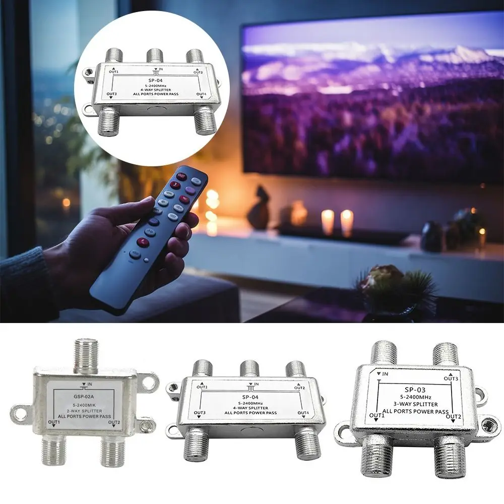 TV Antenna Satellite Splitter Cable Signal Receiver
