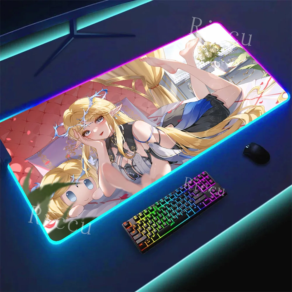 Extra Large RGB HD Kawaii Non-slip Gaming Mouse Pad